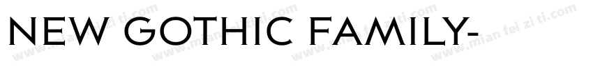 NEW GOTHIC FAMILY字体转换